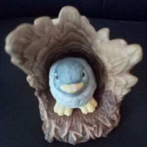Franklin Mint Porcelain Woodland Surprises Figure Bluebird Jacqueline Smith 1984